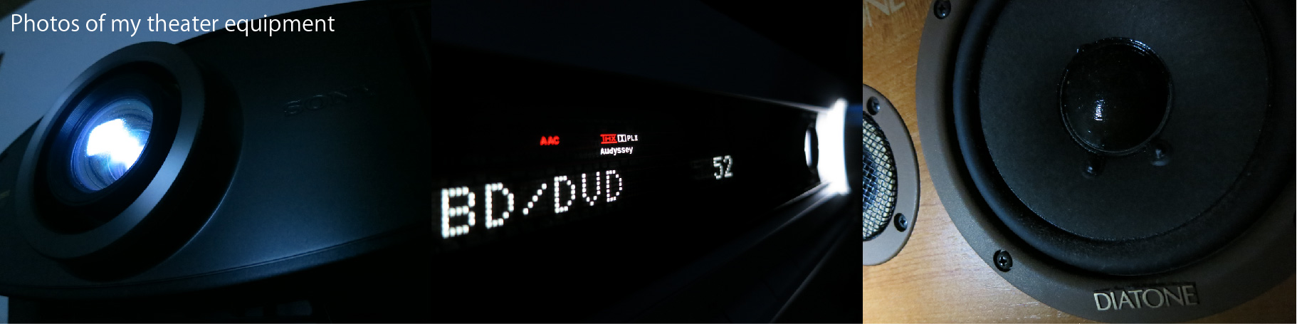 Photos of theater equipment